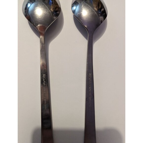VTG CARLYLE Hong Kong stainless cameo pattern lot 2 tablespoons replacement - Picture 7 of 9